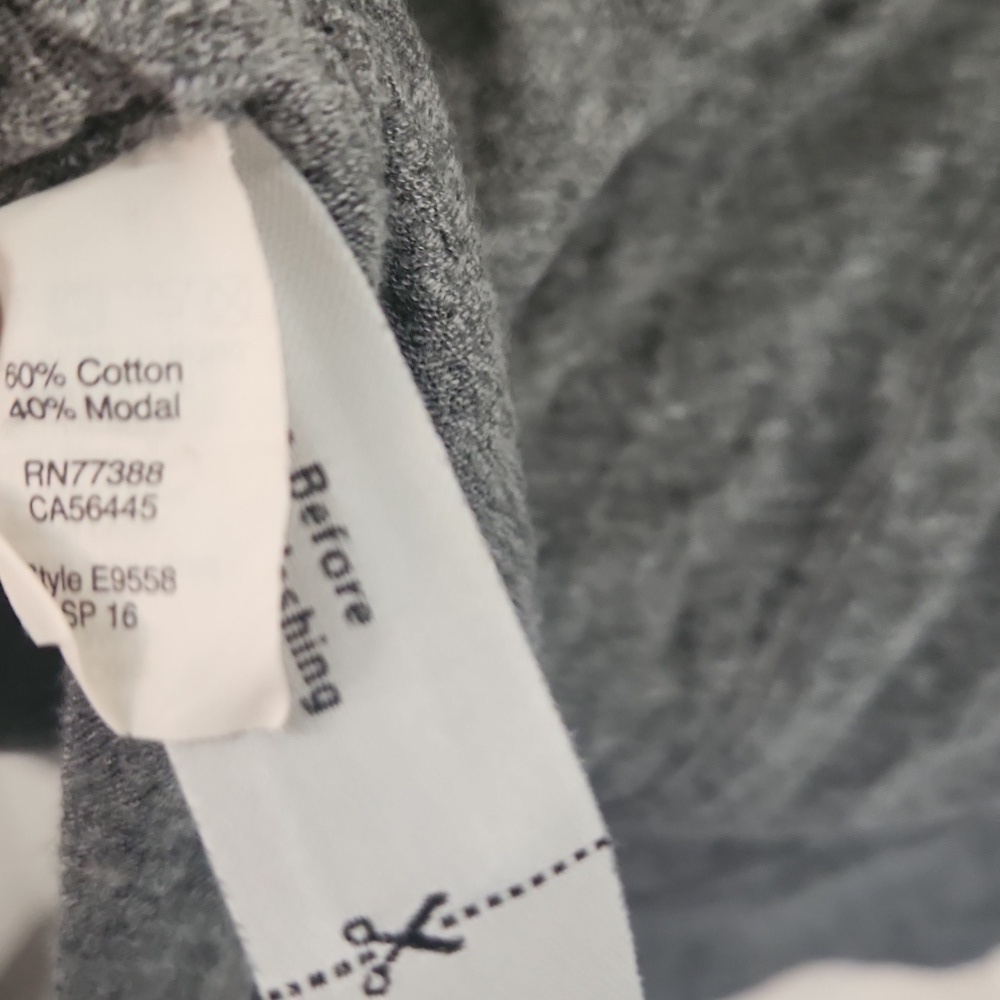 Madewell Henley Gray Women's Shortsleeve V-neck Top XS Comfy Casual - Picture 5 of 5